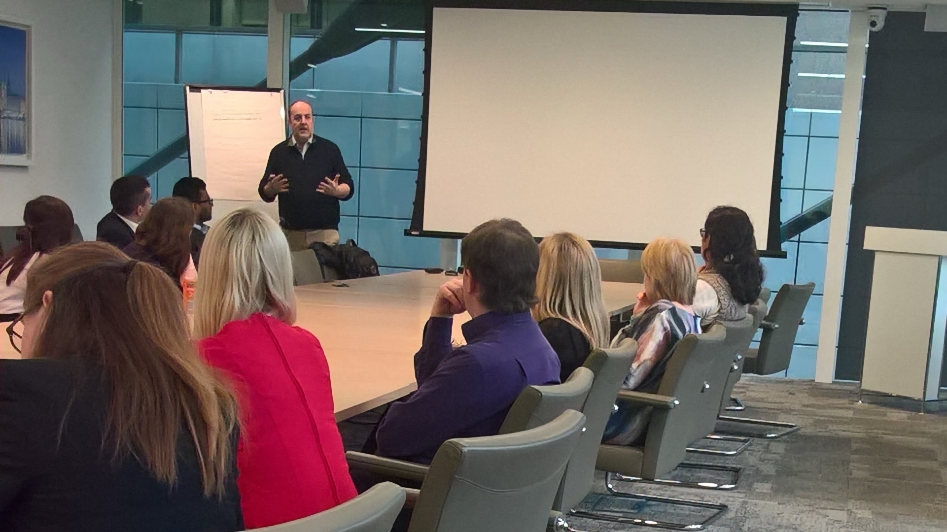 Robert teaching a mindfulness course to a small group